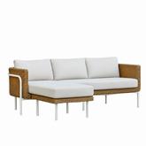 88" Outdoor Reversible Sectional -Dravite Ivory