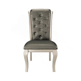 Button-Tufted Upholstered Dining Chair - Set of 2