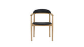 Arm black dining chair