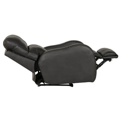 Friese Light Grey Leather Recliner