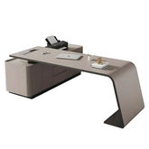 L-shaped Light Khaki Desk(Minor damage)