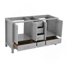 60-inch Countertop with Double sink, gray(Minor Damge)