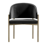 U Velvet Dining chair BLACK