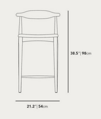 Trento Jet Walnut Counter Stool