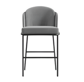 Grey velvet counter stool