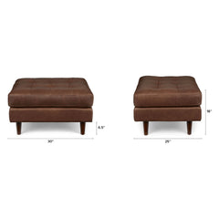30" Leather Ottoman