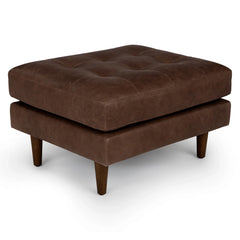 30" Leather Ottoman