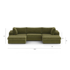 Modular U Sectional - Green