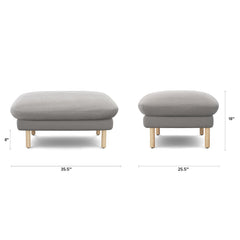 Sanders Ottoman - Hestia Gray