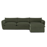 131.5" Velvet Modular Sectional - Green