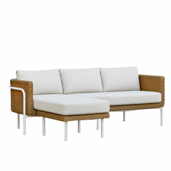 88" Outdoor Reversible Sectional -Dravite Ivory
