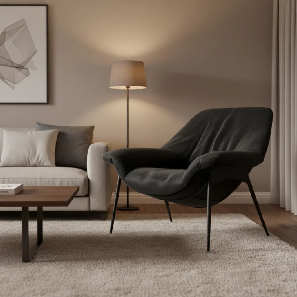 Black Lounge Chair