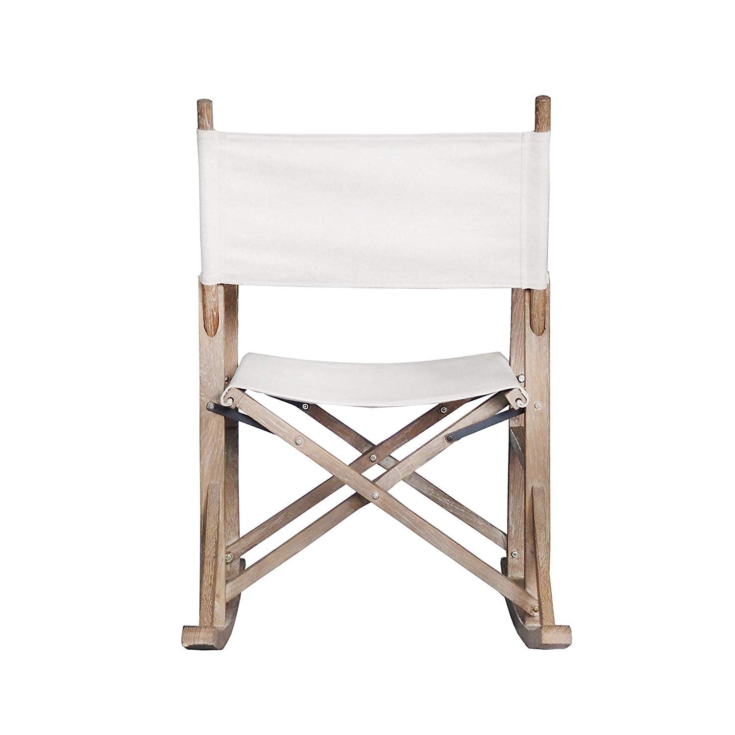 Folding Rocking Chair Coffee Brushed