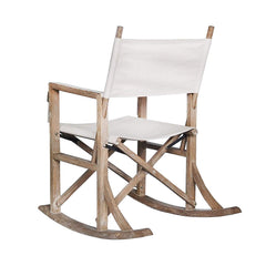 Folding Rocking Chair Coffee Brushed