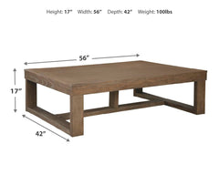 Rectangle Coffee Table - Brown