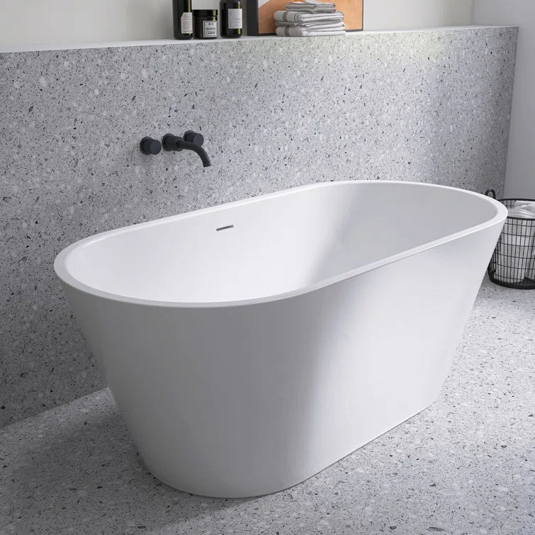 Freestanding Soaking Bathtub 51" x 27.5" (missing pop up drain