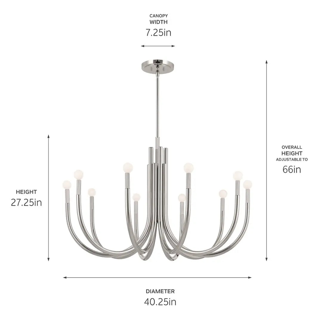 Odensa 10-Light Dimmable Chandelier