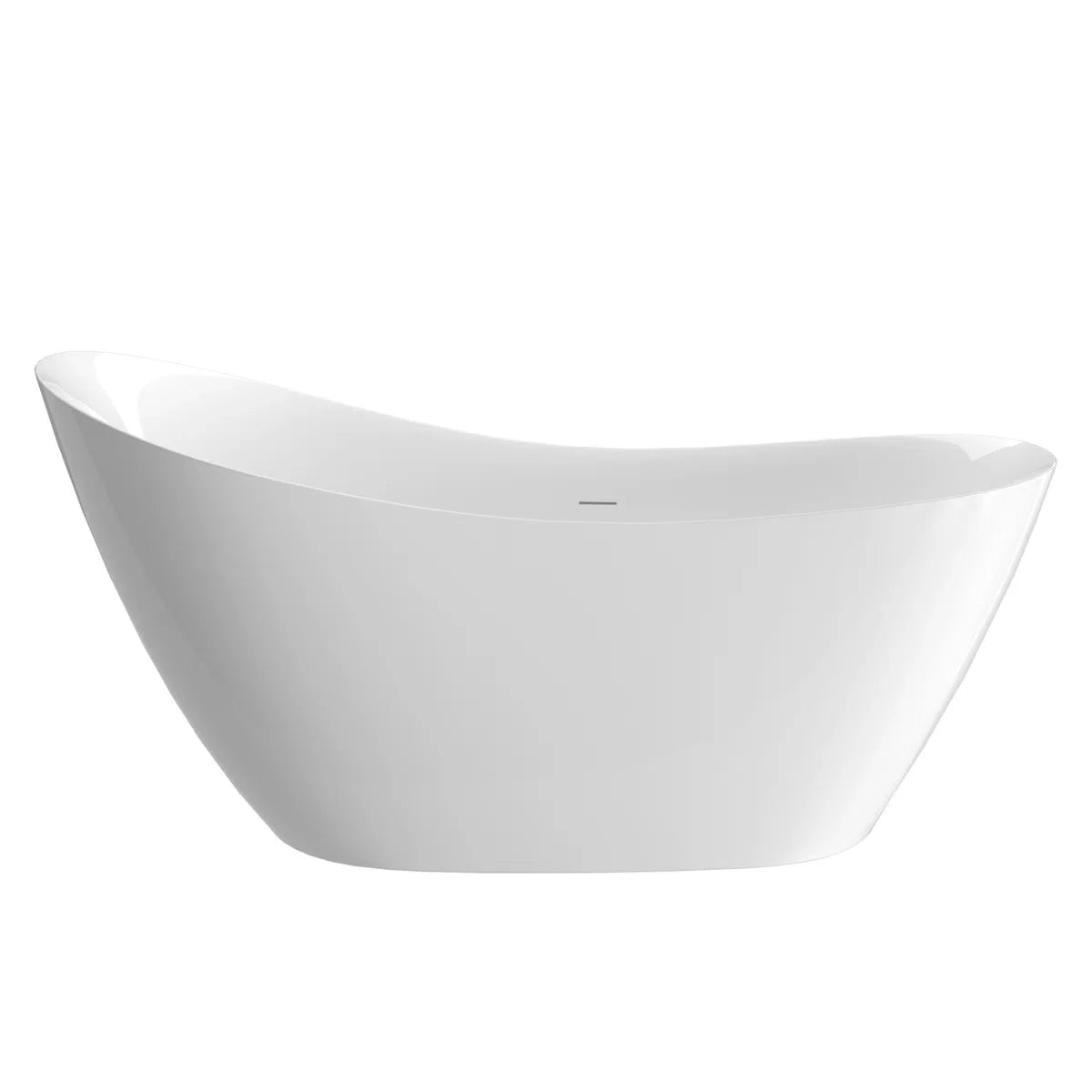 55 In. X 28.38 In. Acrylic Freestanding Soaking Bathtub