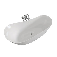 55 In. X 28.38 In. Acrylic Freestanding Soaking Bathtub
