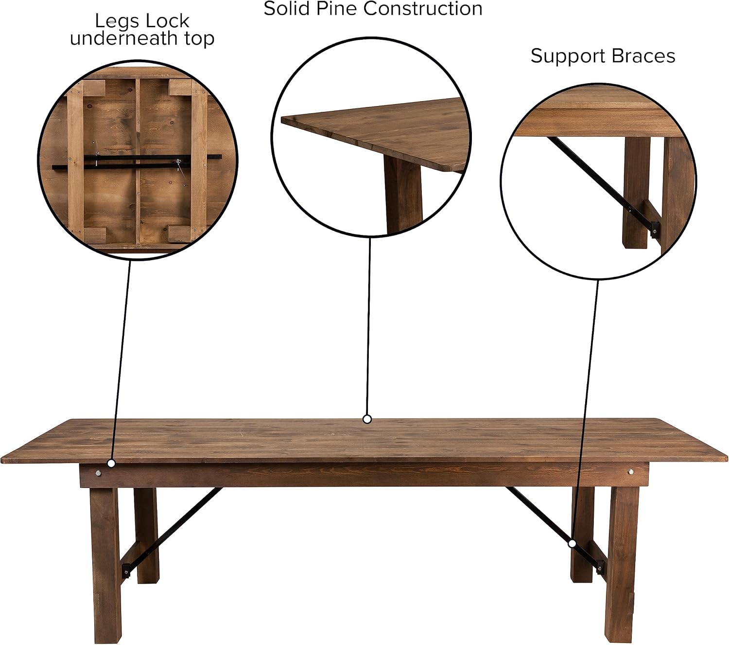 Rustic Solid Dining Table