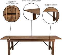 Rustic Solid Dining Table