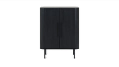Edge Bar cabinet black oak (minor damage)