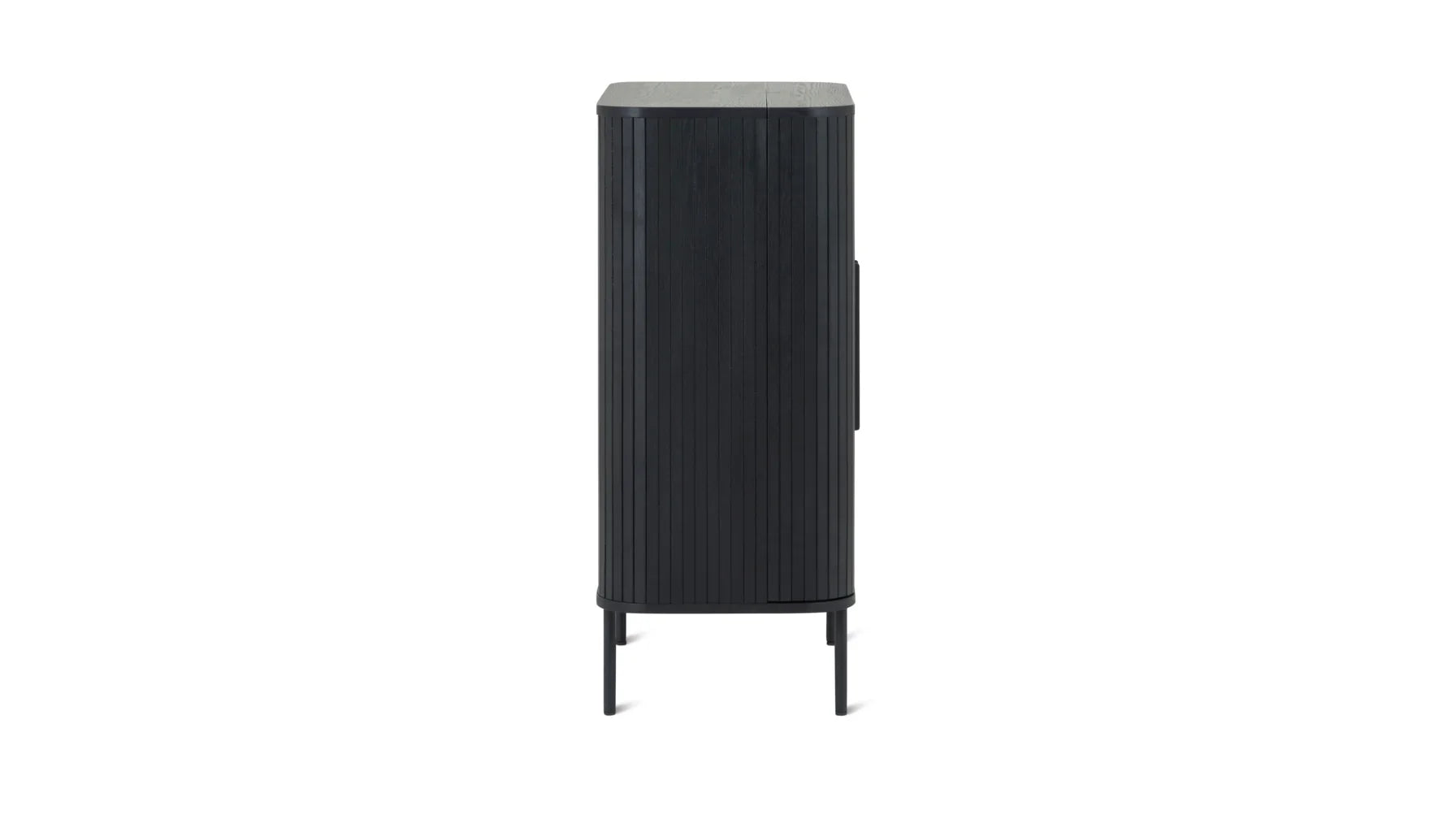 Edge Bar cabinet black oak (minor damage)