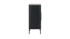 Edge Bar cabinet black oak (minor damage)