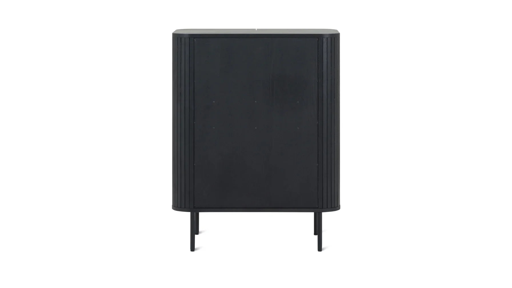 Edge Bar cabinet black oak (minor damage)
