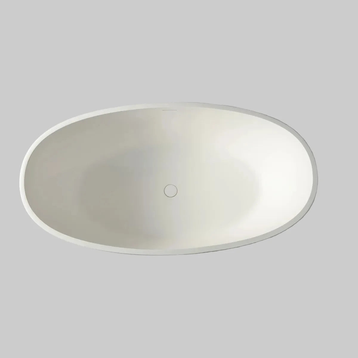 55" Freestanding Resin Bathtub with Overflow