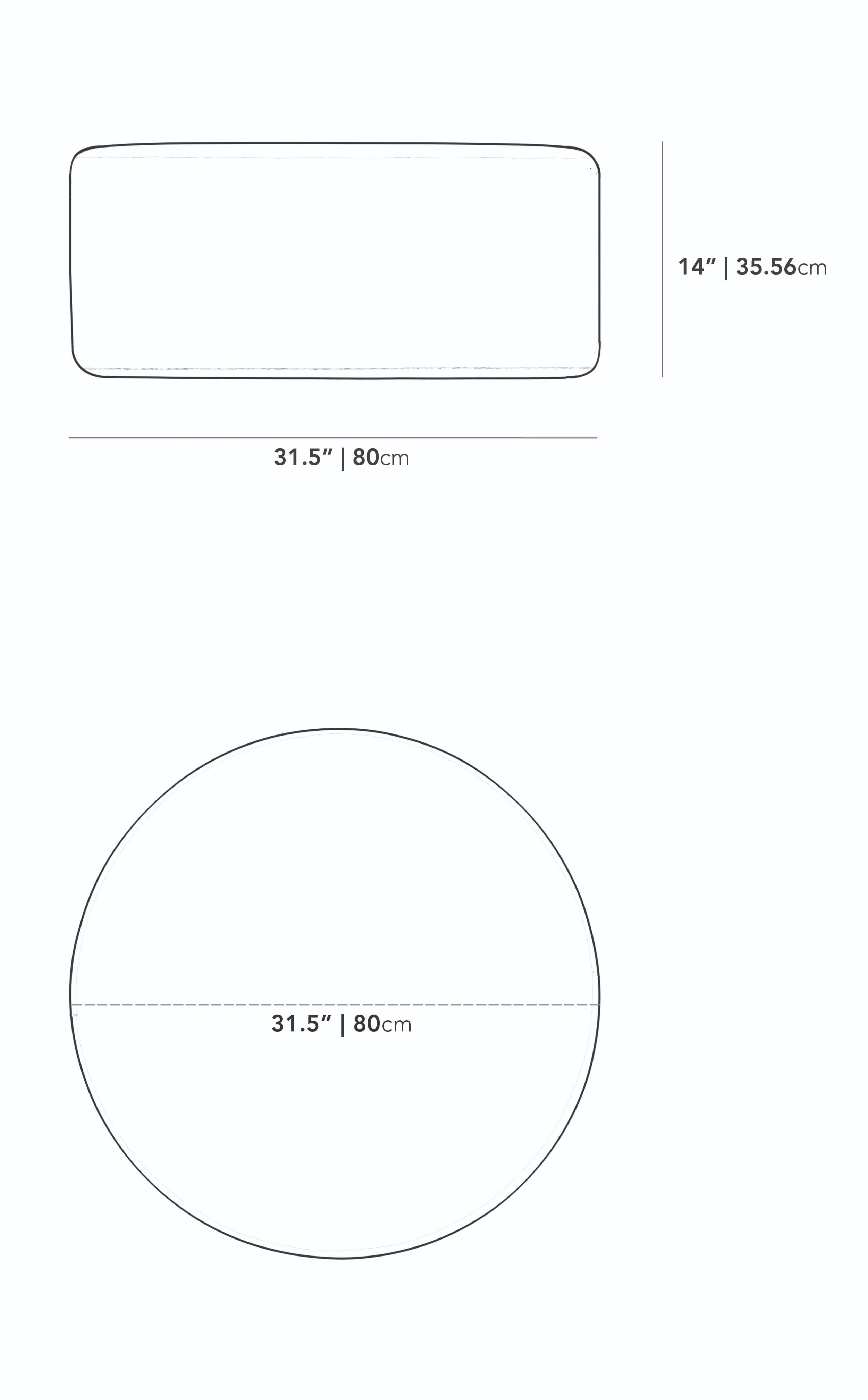 Round Ottoman Helium Cloud