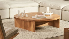 Coffee table round oak