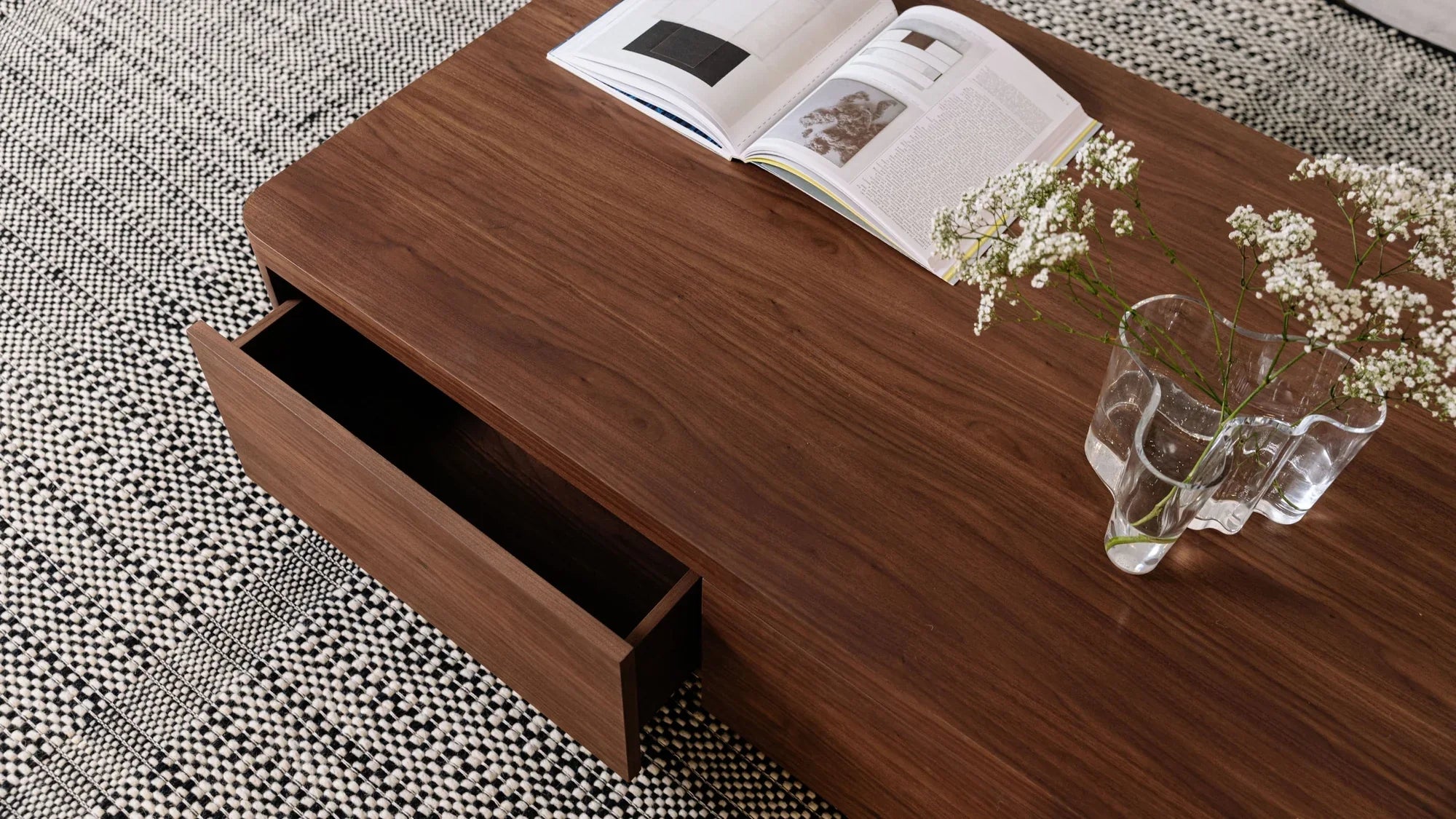 Form Storage Coffee Table Walnut (minor damage)