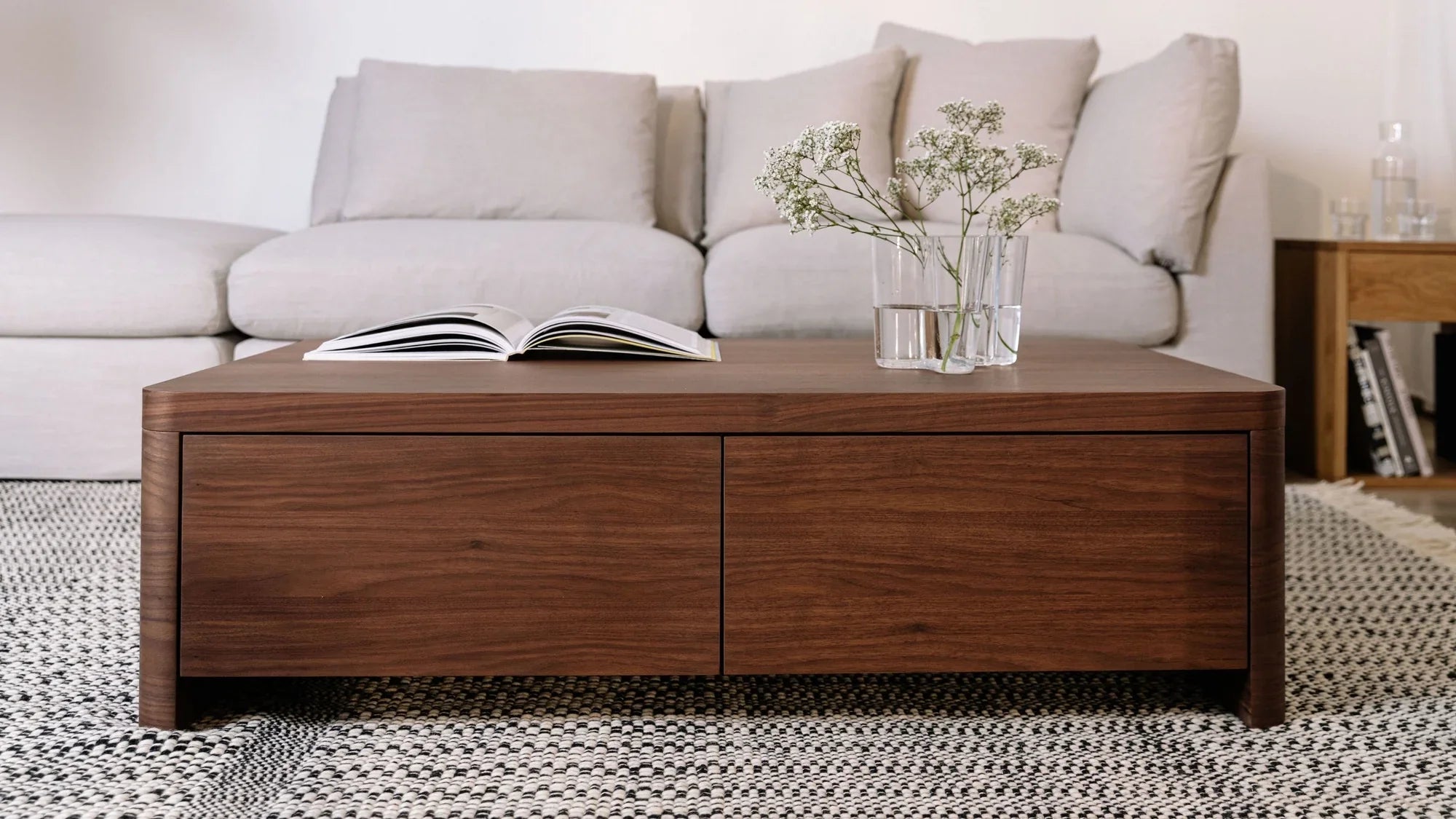 Form Storage Coffee Table Walnut (minor damage)