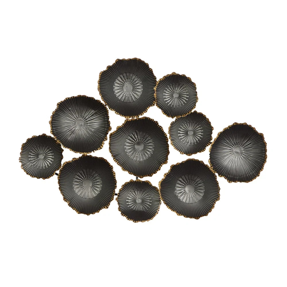 Black Metal Contemporary Wall Decor 23 X 26 X 2