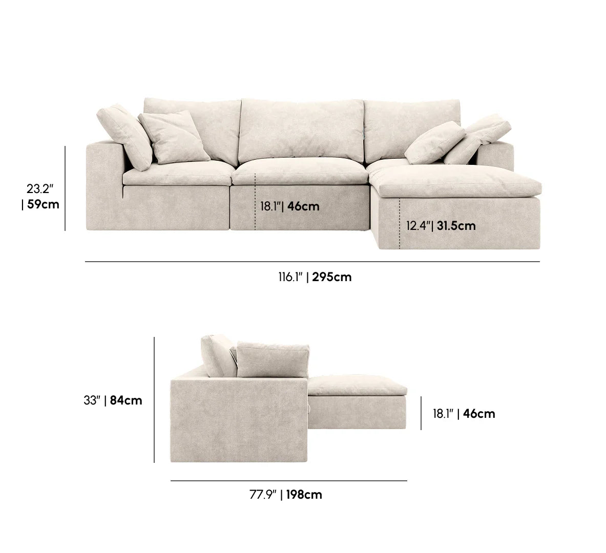 Helium Cloud - R4 Sectional Sofa