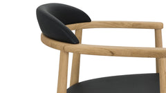 Arm black dining  chair