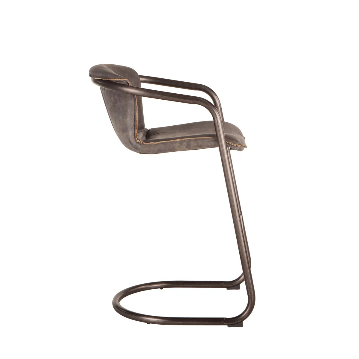 Upholstered Counter Stool with Metal Frame