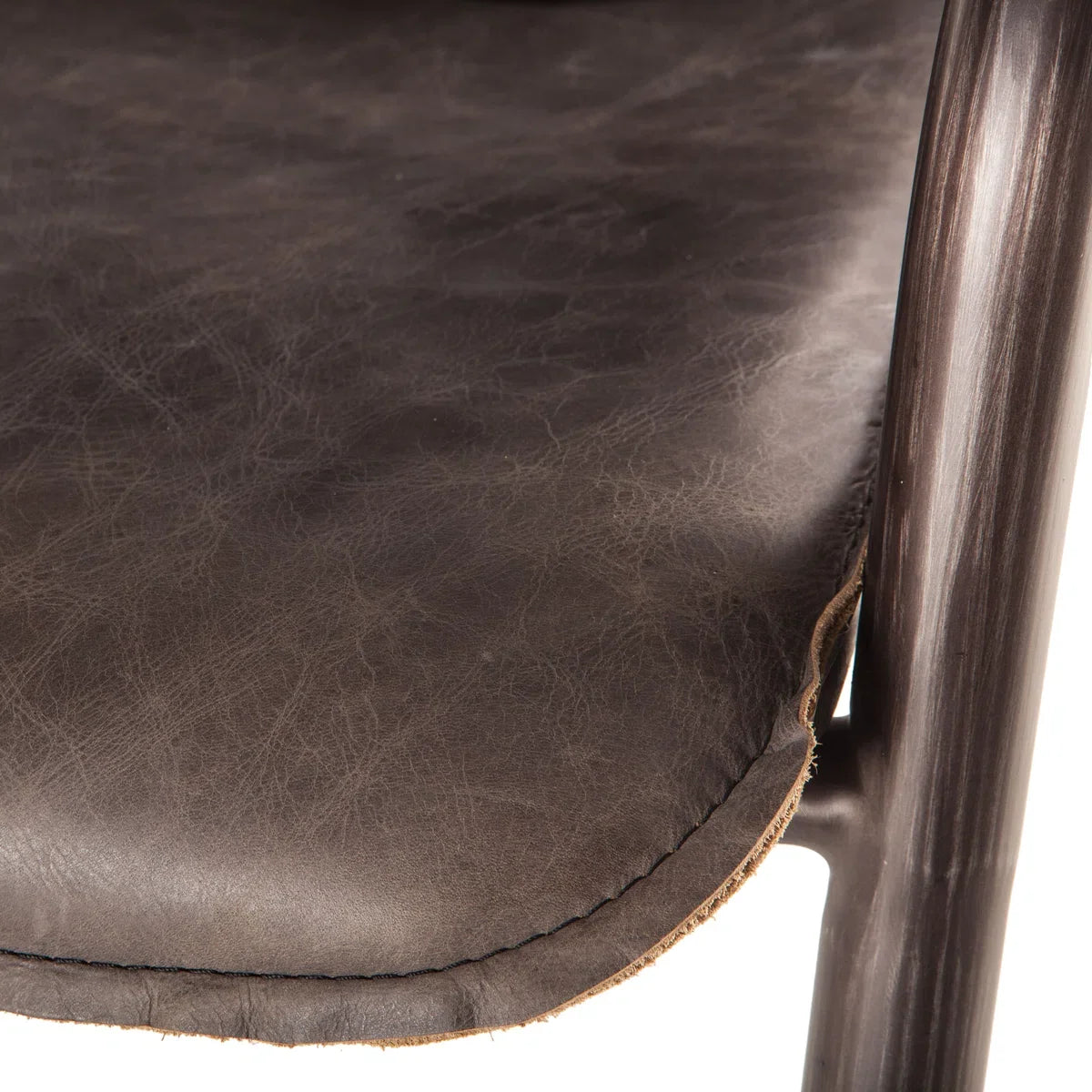 Upholstered Counter Stool with Metal Frame