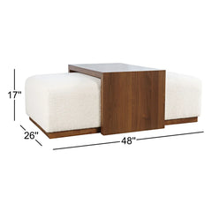 Domott Solid Wood Single Coffee Table