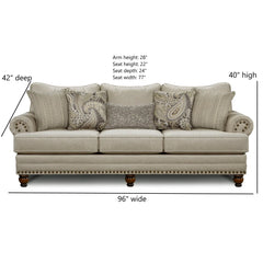 Frede 96'' Upholstered Sofa(minor damage)