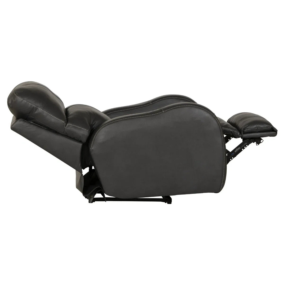 Friese Light Grey Leather Recliner