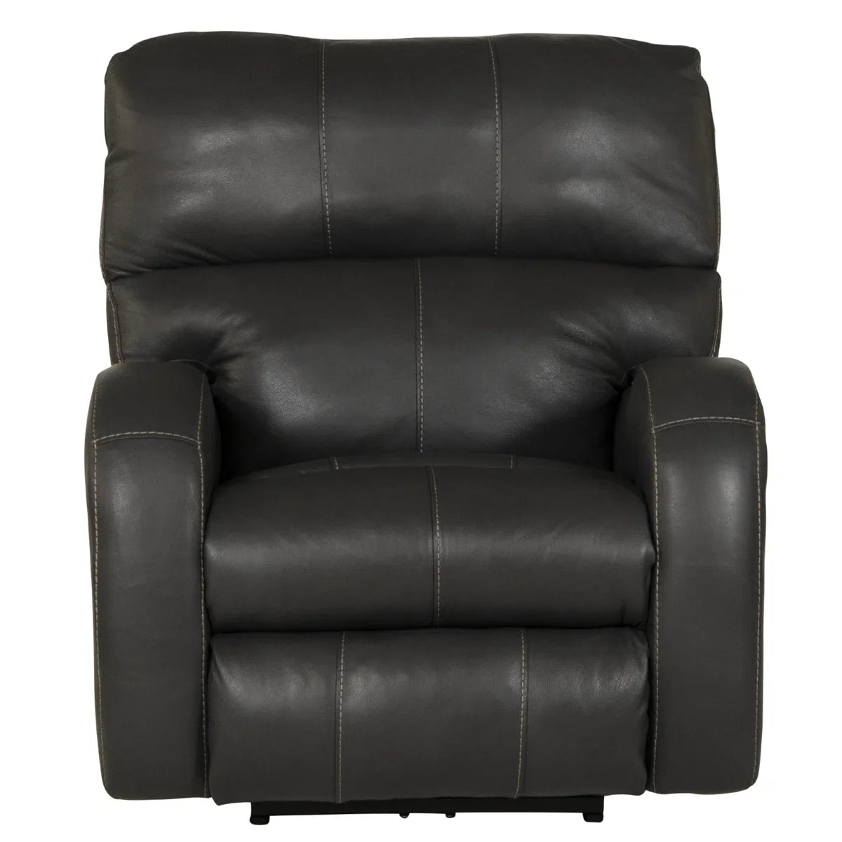 Friese Light Grey Leather Recliner