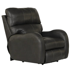 Friese Light Grey Leather Recliner