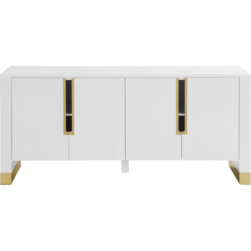 68'' Sideboard - White & Gold (Minor damage)