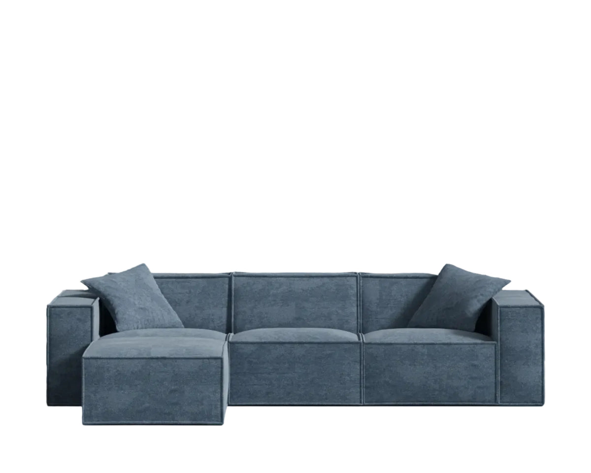 4- PIECE Sofa Sectional  Hydrogen Blue