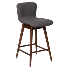 Gray Walnut Swivel Counter Stool