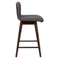 Gray Walnut Swivel Counter Stool