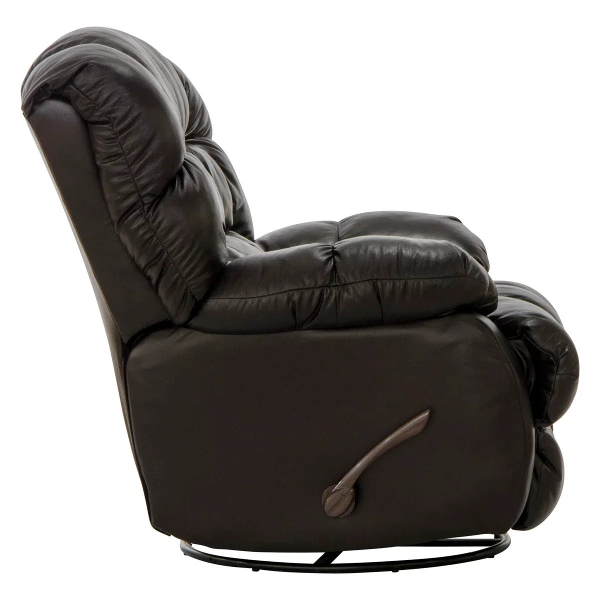 Leather Match Swivel Glider Recliner