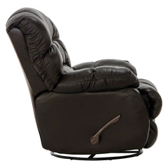 Leather Match Swivel Glider Recliner